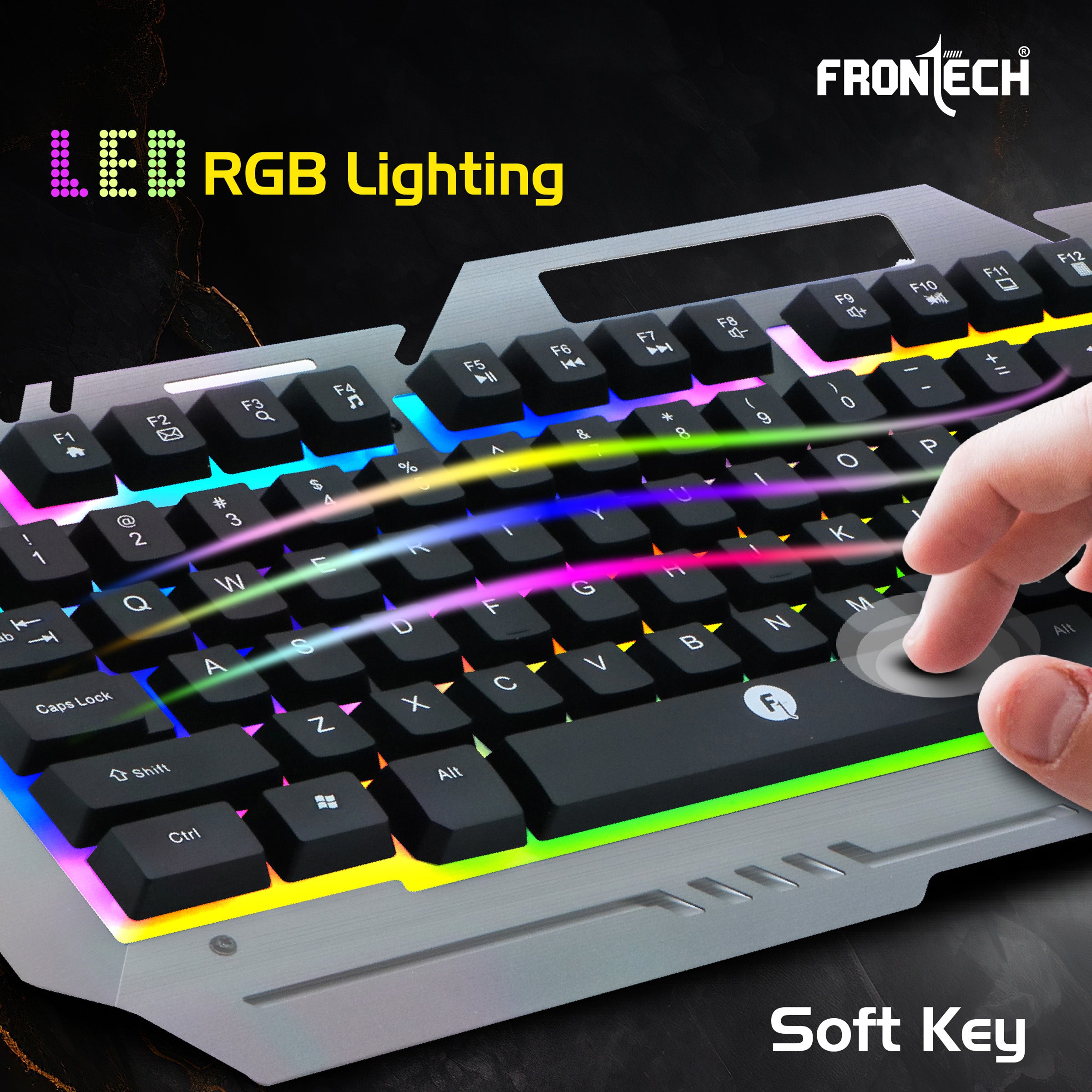 Frontech Super Design Wired RGB Backlight Effects Gaming Keyboard and Optical Mouse Combo (KB-0039) Frontech Super Design Wired RGB Backlight Effects Gaming Keyboard and Optical Mouse Combo (KB-0039)